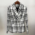Check wool double-breasted blazer - ROUTINE FASHION